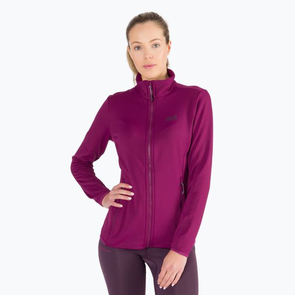Jack Wolfskin Jack Wolfskin дамски поларен суитшърт Peak Grid Fleece лилав 1710351_1014_005