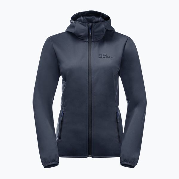 Jack Wolfskin Jack Wolfskin дамско софтшел яке Windhain Hoody тъмносиньо 1307481_1010