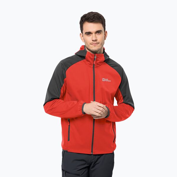 Jack Wolfskin Jack Wolfskin софтшел яке за мъже Feldberg Hoody червено 1306922