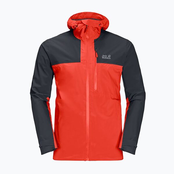 Jack Wolfskin Мъжко дъждобранно яке Go Hike на Jack Wolfskin, червено 1114051