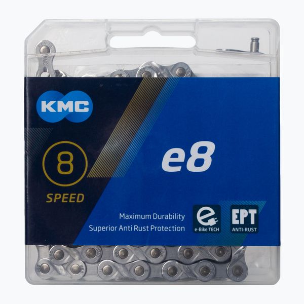 KMC Верига за електронен велосипед KMC e8 EPT 122 звена 8rz сребриста BE08SEP22