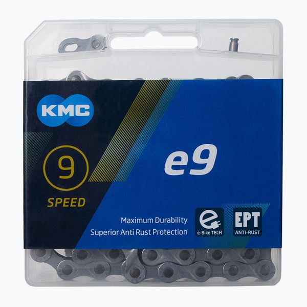 KMC Верига за електронен велосипед KMC e9 EPT 136 звена 9rz сребърна BE09TEP36