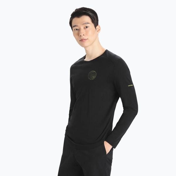 ледоразбивач Мъжка термална тениска Icebreaker 200 Oasis black IB0A56KG0011