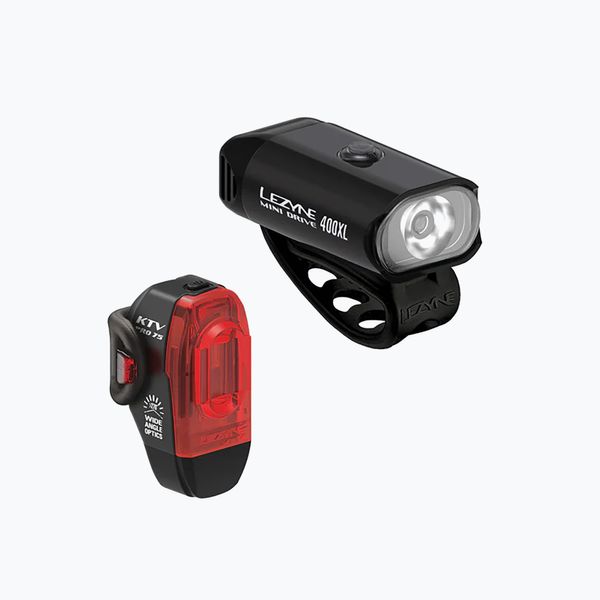 Lezyne Lezyne Mini Drive 400XL/KTV Pro Комплект светлини за велосипед с USB, черен 1-LED-24P-V404