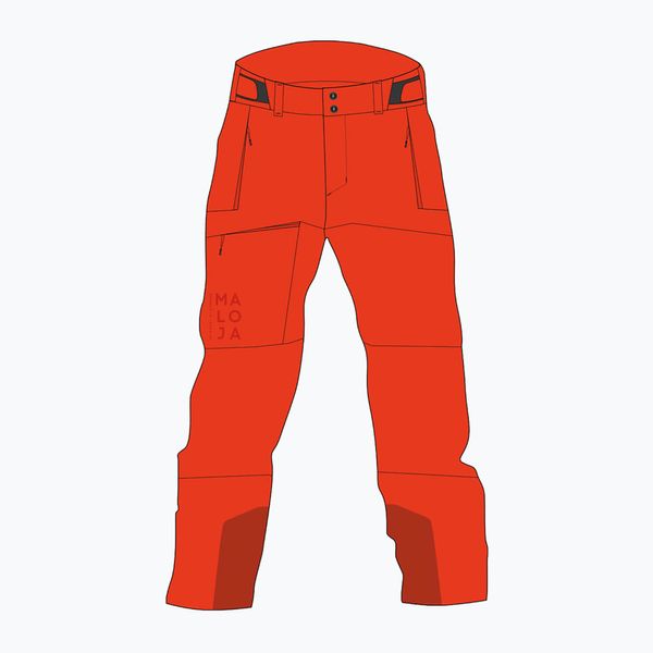 Maloja Мъжки ски панталони Maloja DumeniM оранжев 34205-1-8046