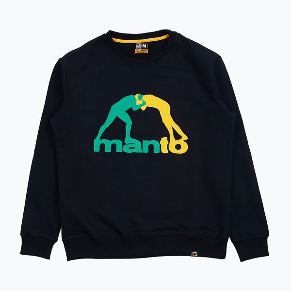 MANTO MANTO Duo Summer мъжки суитшърт черен MNT786_GRE/YEL_3M