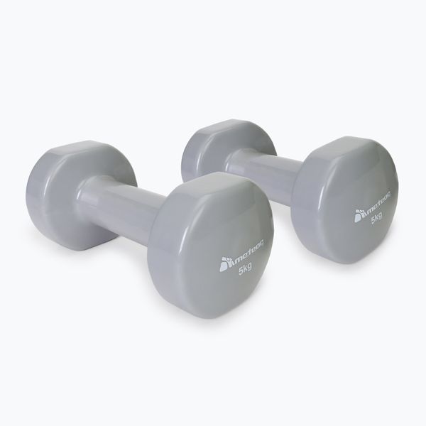 Meteor Дъмбели Meteor 2 x 5 кг сиви 30187