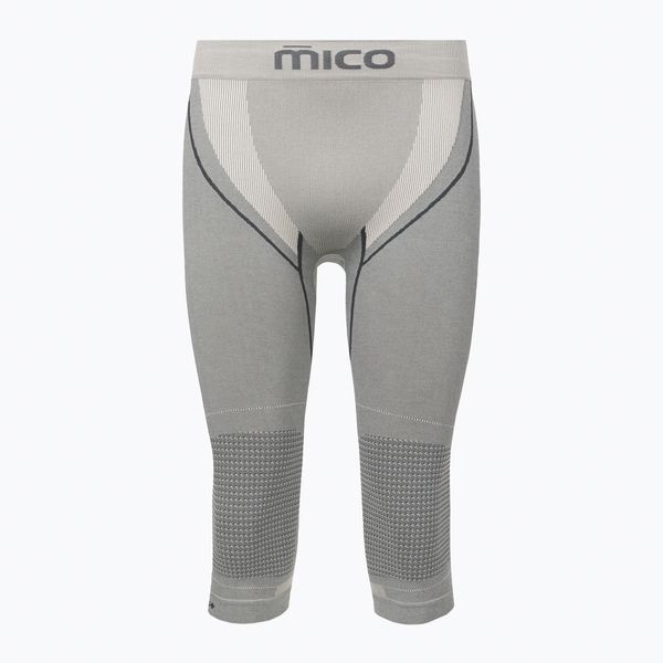 mico Мъжки термални панталони Mico Odor Zero Ionic+ 3/4 сиви CM01454