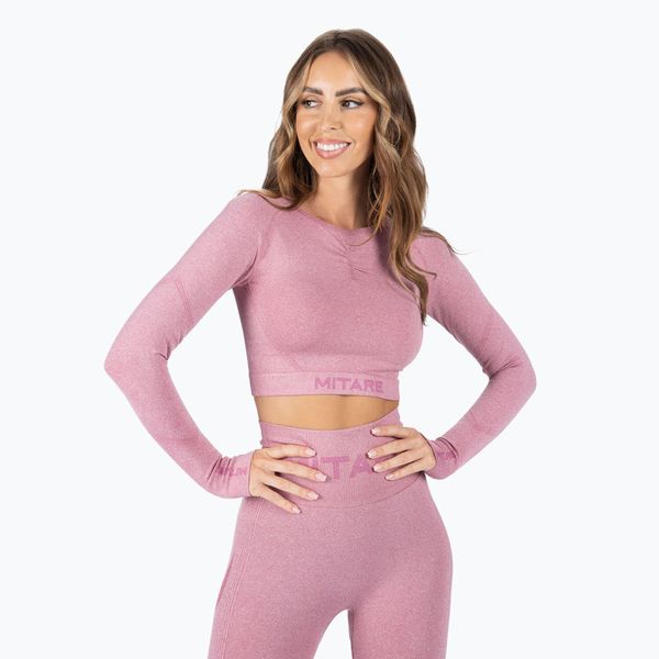 MITARE Дамски тренировъчен топ с дълъг ръкав MITARE Push Up Max Crop Top purple K084