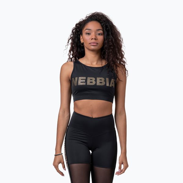 NEBBIA Спортен сутиен NEBBIA Gold Mesh Mini Top черен 8300110