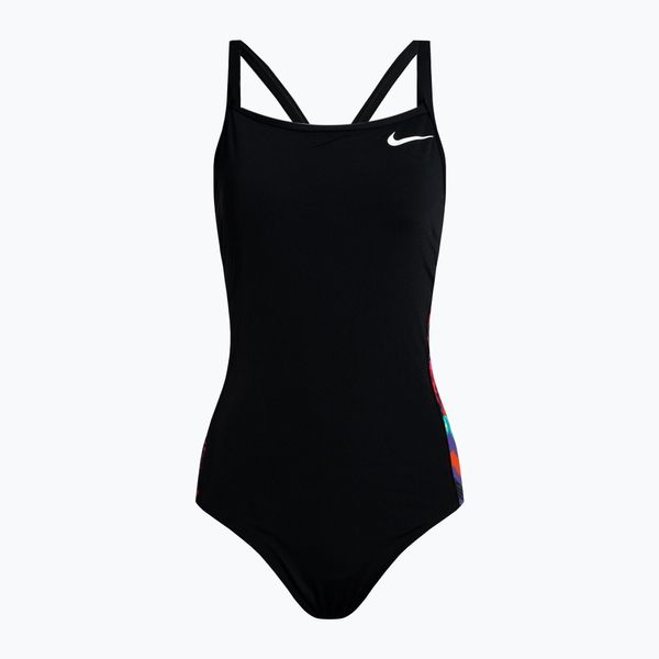 Nike Дамски бански костюм от една част Nike Multiple Print Racerback Splice One black NESSC051