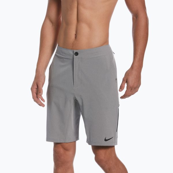 Nike Мъжки къси панталони за плуване Nike Flow 9 Hybrid, сиви NESSC515