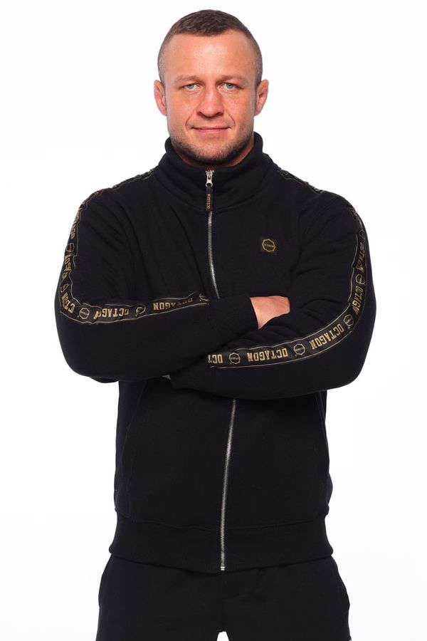 Octagon Мъжки потник Octagon Zip Stripe черен