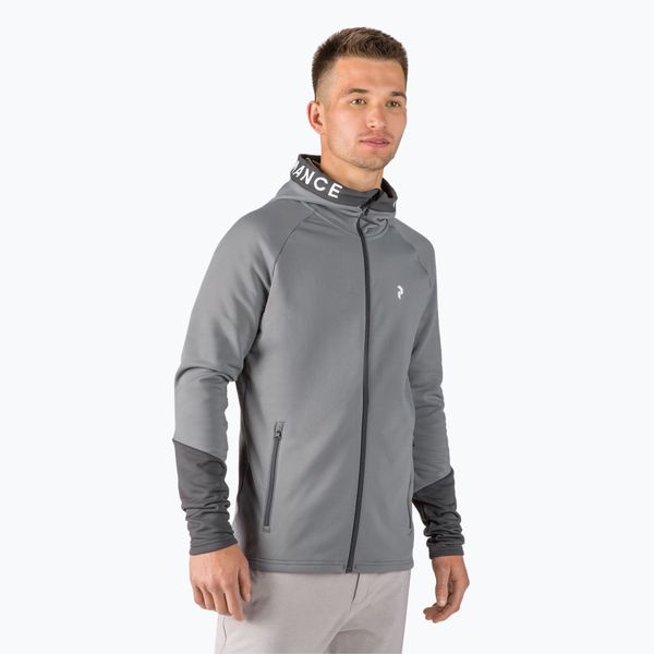 Peak Performance Мъжки суитшърт за трекинг Peak Performance Rider Zip Hood Grey G77244080