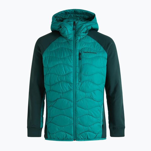 Peak Performance Мъжко яке с хибридна качулка Peak Performance Helium Down Green G77855130