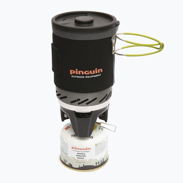 Pinguin Комплект туристическа готварска печка и тенджера Pinguin Aura черен PI32095