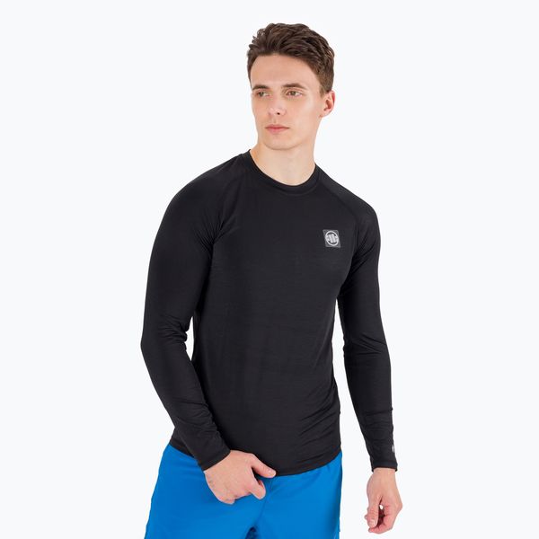Pitbull West Coast Pitbull Performance Small Logo Rashguard с дълъг ръкав черно 972202900001