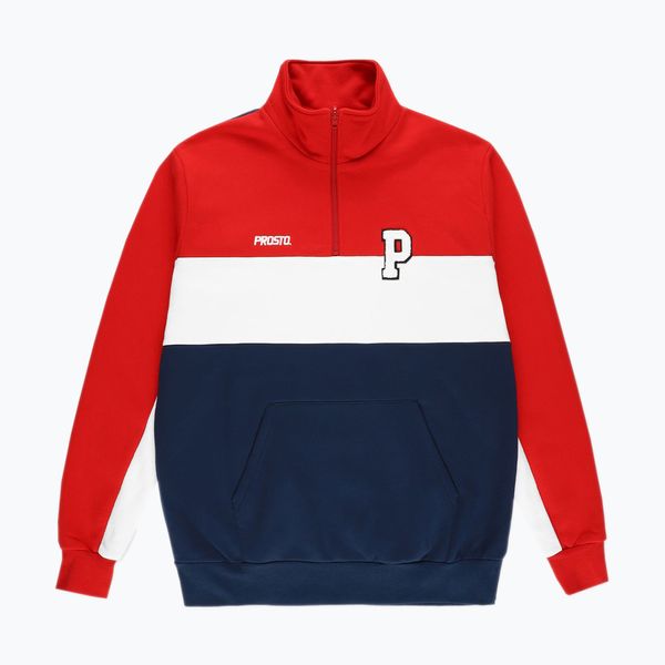 prosto Мъжка блуза PROSTO Half Zip Sweatshirt червен KL222MSWE1133