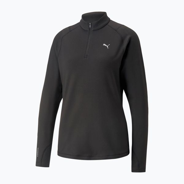 PUMA Дамска тениска за бягане PUMA Run Cloudspun 1/2 Zip black 523287 01