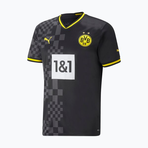 PUMA PUMA BVB Away Replica мъжка футболна фланелка черна 765884 02