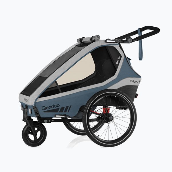 Qeridoo Qeridoo Kidgoo 1 ремарке за велосипед сиво-синьо Q-KDG1-22-NB