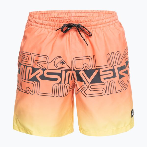 Quiksilver Мъжки къси панталони за плуване Quiksilver Everyday Wordblock Volley 17", оранжеви EQYJV04005-MHV6