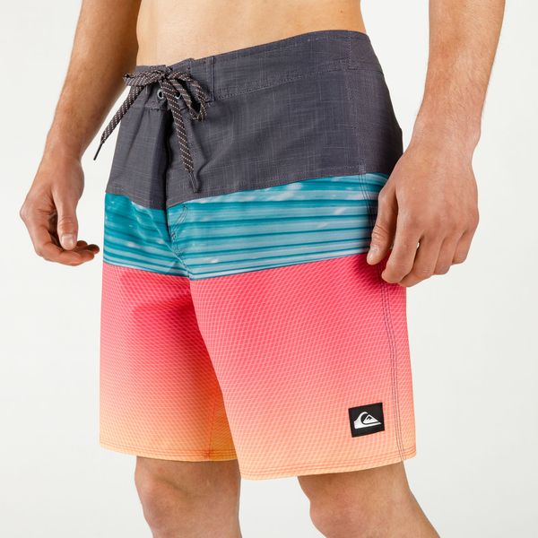 Quiksilver Мъжки къси панталони за плуване Quiksilver Surfsilk Panel 18 Grey Orange EQYBS04658-NLQ6