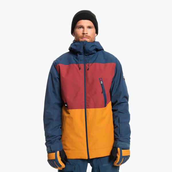 Quiksilver Мъжко яке за сноуборд Quiksilver Sycamore в тъмносиньо и червено EQYTJ03335