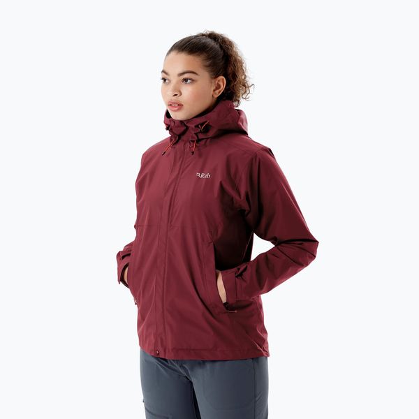 Rab Дамско дъждобранно яке Rab Downpour Eco burgundy QWG-83-HD-08