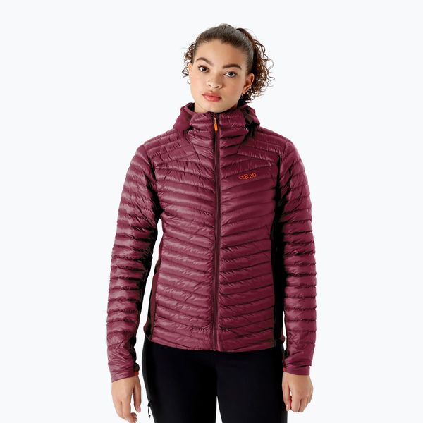 Rab Дамско пухено яке Rab Cirrus Flex 2.0 Hoody maroon QIO-69