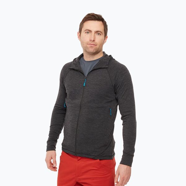 Rab Мъжка блуза с качулка Rab Nexus fleece hoodie black QFE-67-BL-L
