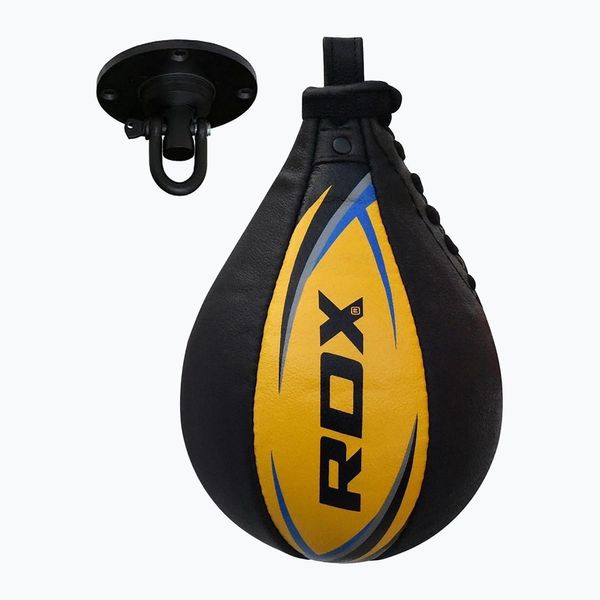 RDX Боксова топка RDX Speed Ball Leather Multi черна и жълта 2SBL-S2YU