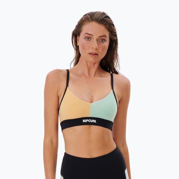 Rip Curl Дамски спортен топ Rip Curl Run Swim Surf Crop Top 3282 yellow-blue GTEOB9