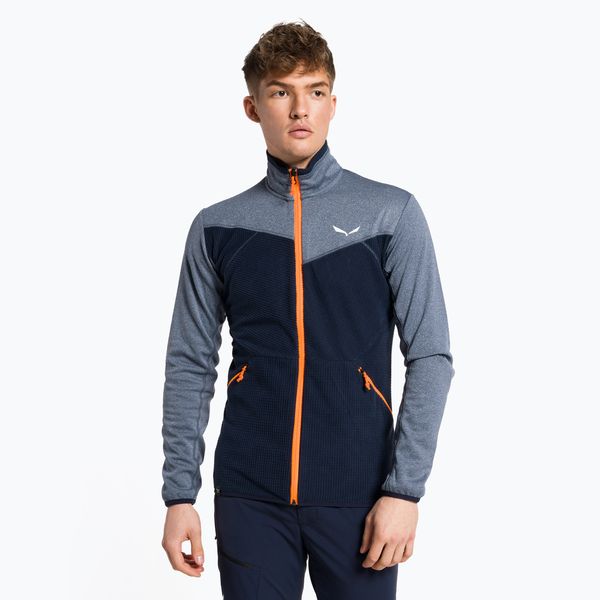 Salewa Мъжки суитчър Salewa Puez Hybrid PL FZ с полар в тъмносиво 00-0000027388
