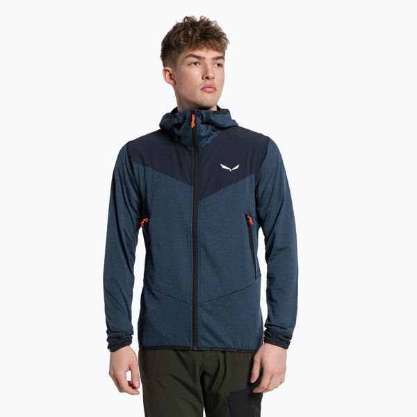 Salewa Мъжки суитшърт Salewa Agner Hybrid PL/DST FZ Hoody от полар тъмносин 00-0000027371