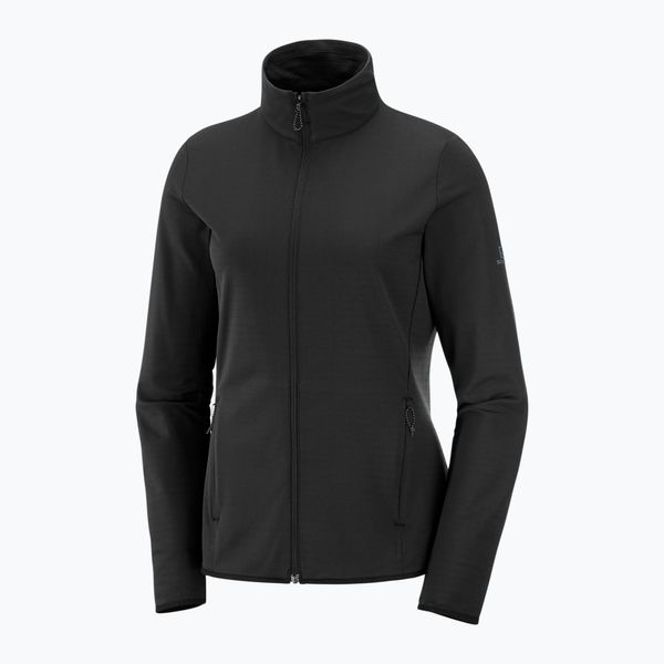 Salomon Дамски суитшърт Salomon Outrack Full Zip Mid от полар черен LC1358200