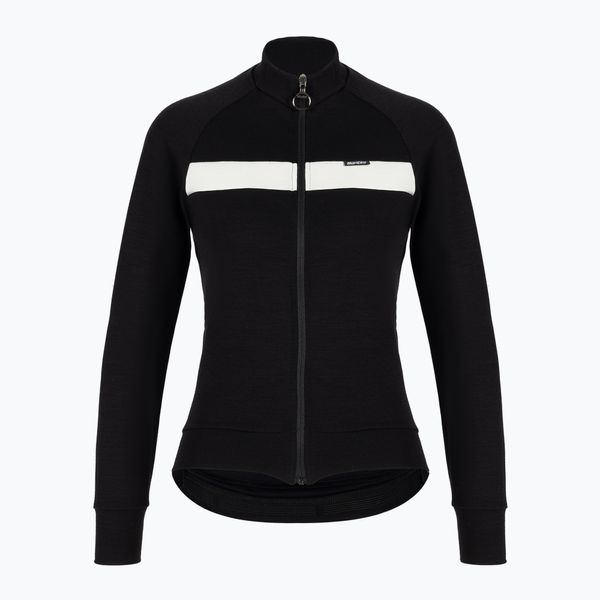 Santini Мъжка блуза за колоездене Santini Adapt Wool Thermal Jersey черен SP216075ADAPTWOOL