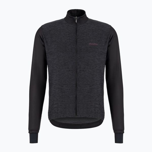 Santini Мъжка блуза за колоездене Santini Colore Puro Thermal Jersey черен 3W216075RCOLORPURO