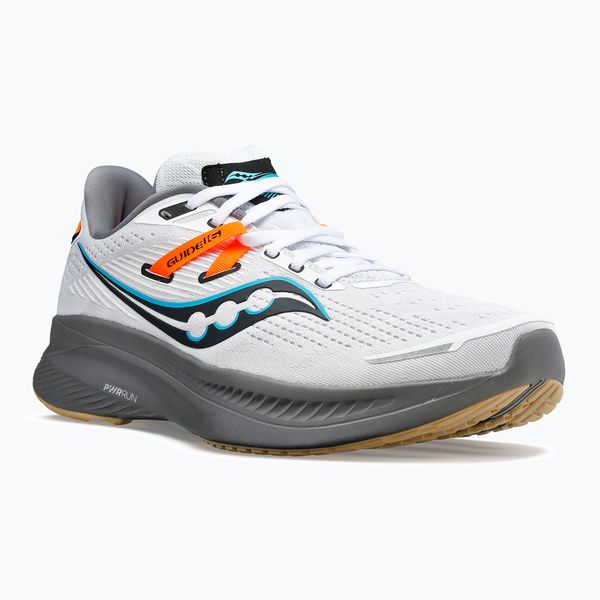 Saucony Saucony Guide 16 мъжки обувки за бягане в бяло и сиво S20810-85