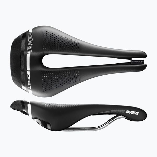 Selle Italia Седло за велосипед Selle Italia Novus Boost Superflow S Ti 316 Rail Fibra-Tek черно SIT-080A302IKC002