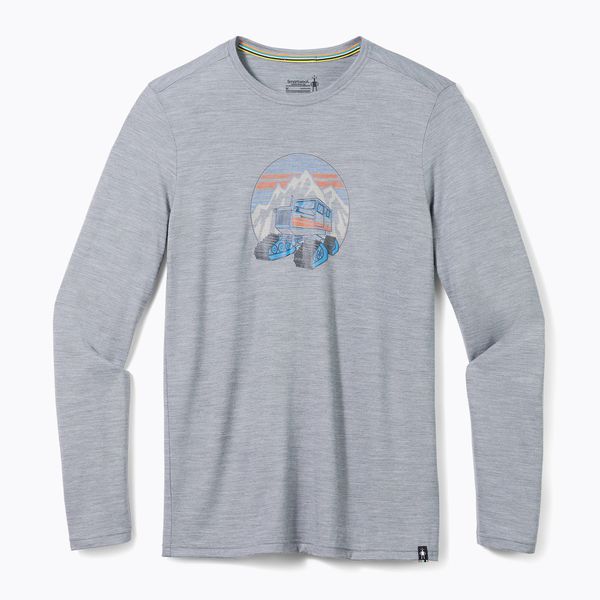 Smartwool Мъжка тениска Smartwool Snowcat Trek Graphic Tee light grey 16683 trekking t-shirt