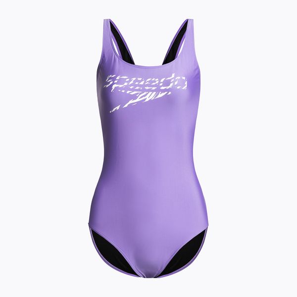 Speedo Дамски бански костюм Speedo Logo Deep U-Back от една част  лилав 68-12369