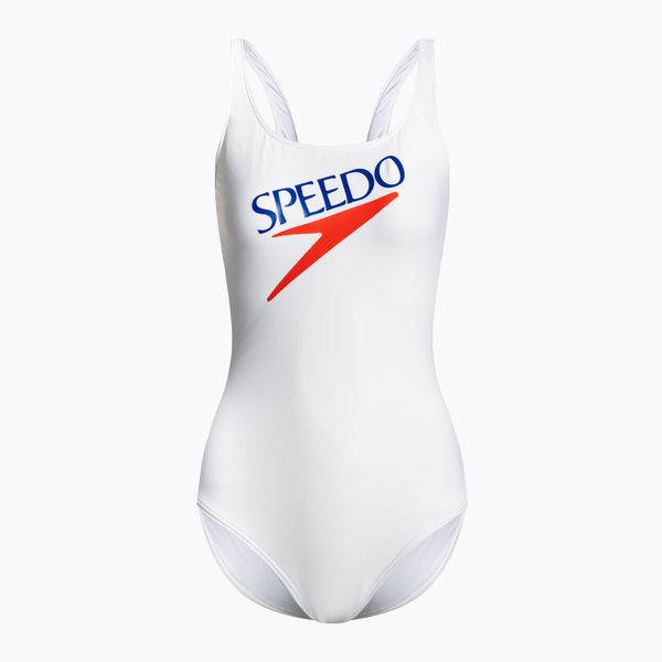 Speedo Дамски бански от една част Speedo Deep U-BK Hi Leg PT AF white 8-12369