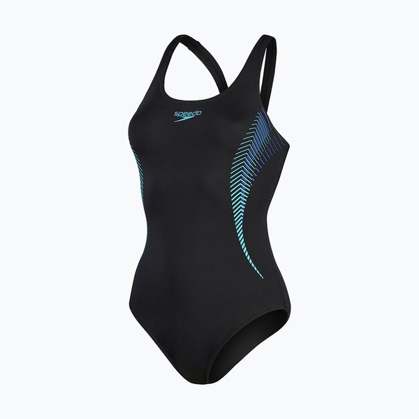 Speedo Speedo Placement Muscleback бански от една част черен 8-00305814837