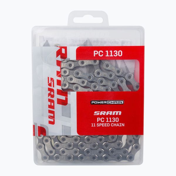 SRAM Верига за велосипед SRAM CN PC1130 120LI W/ PWR.LCK 11S silver 00.2518.006.010