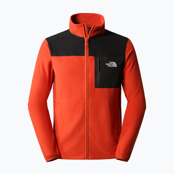 The North Face Мъжки суитшърт за трекинг The North Face Homesafe Full Zip Fleece кафяво и черно NF0A55HLSV61