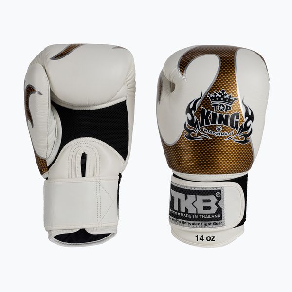 Top King Боксови ръкавици Top King Muay Thai Empower white TKBGEM-01A-WH