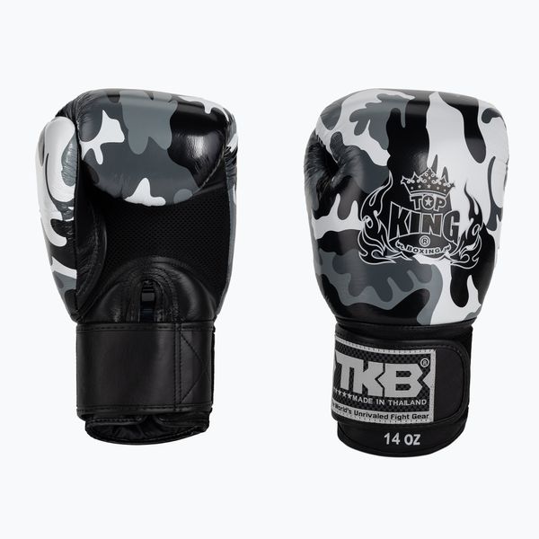 Top King Top King Muay Thai Empower сиви боксови ръкавици TKBGEM-03A-GY