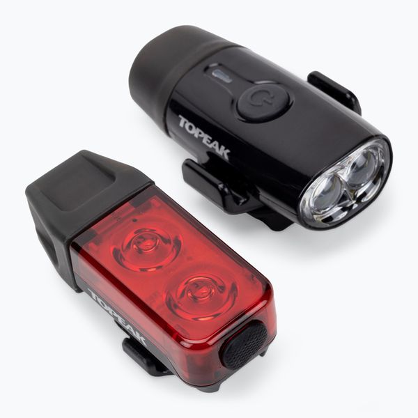Topeak Topeak Set Power Lux Usb Комбинирани светлини за велосипед черни T-TMS098