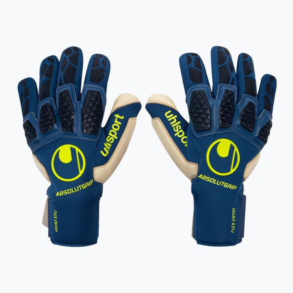 uhlsport Uhlsport Hyperact Absolutgrip Reflex сини и бели вратарски ръкавици 101123301